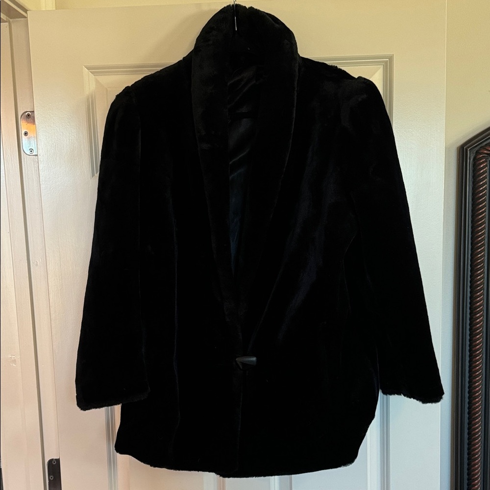 Dynasty Inspired Vintage Faux Fur Coat